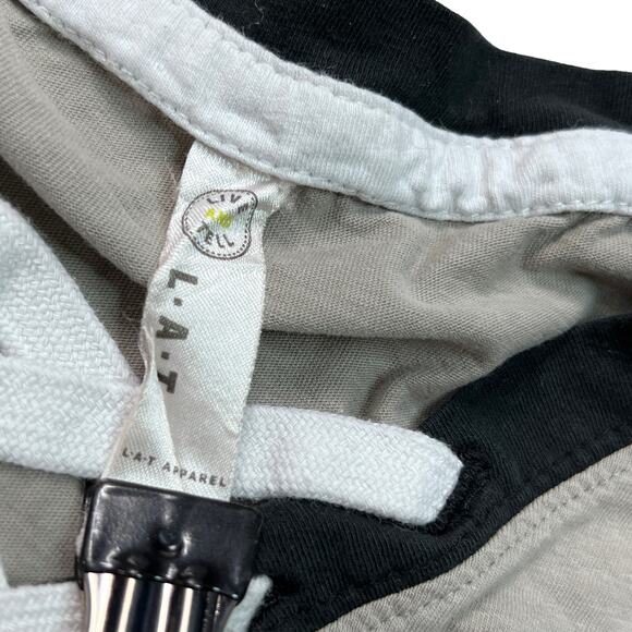 LAT Ladies Game Day Lace Up Short Sleeve Tee Shirt Size S Titanium White Black - Picture 5 of 12